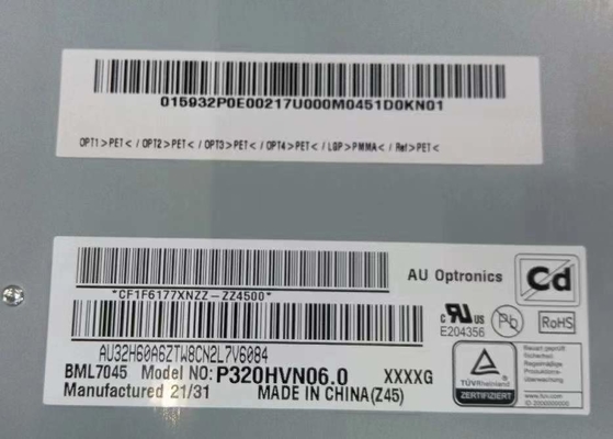 Buy AUO 32INCH Digital signage LCD Panel 51P 400CCD / M2  Computer Monitor P320HVN06.0 1920*1080Pixels 69PPI online manufacture