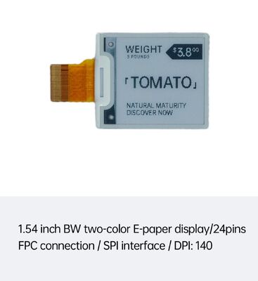 Good price 1.54inch Black & White E Ink Display with SPI Interface for Electronic Shelf Labels and Smart Home online